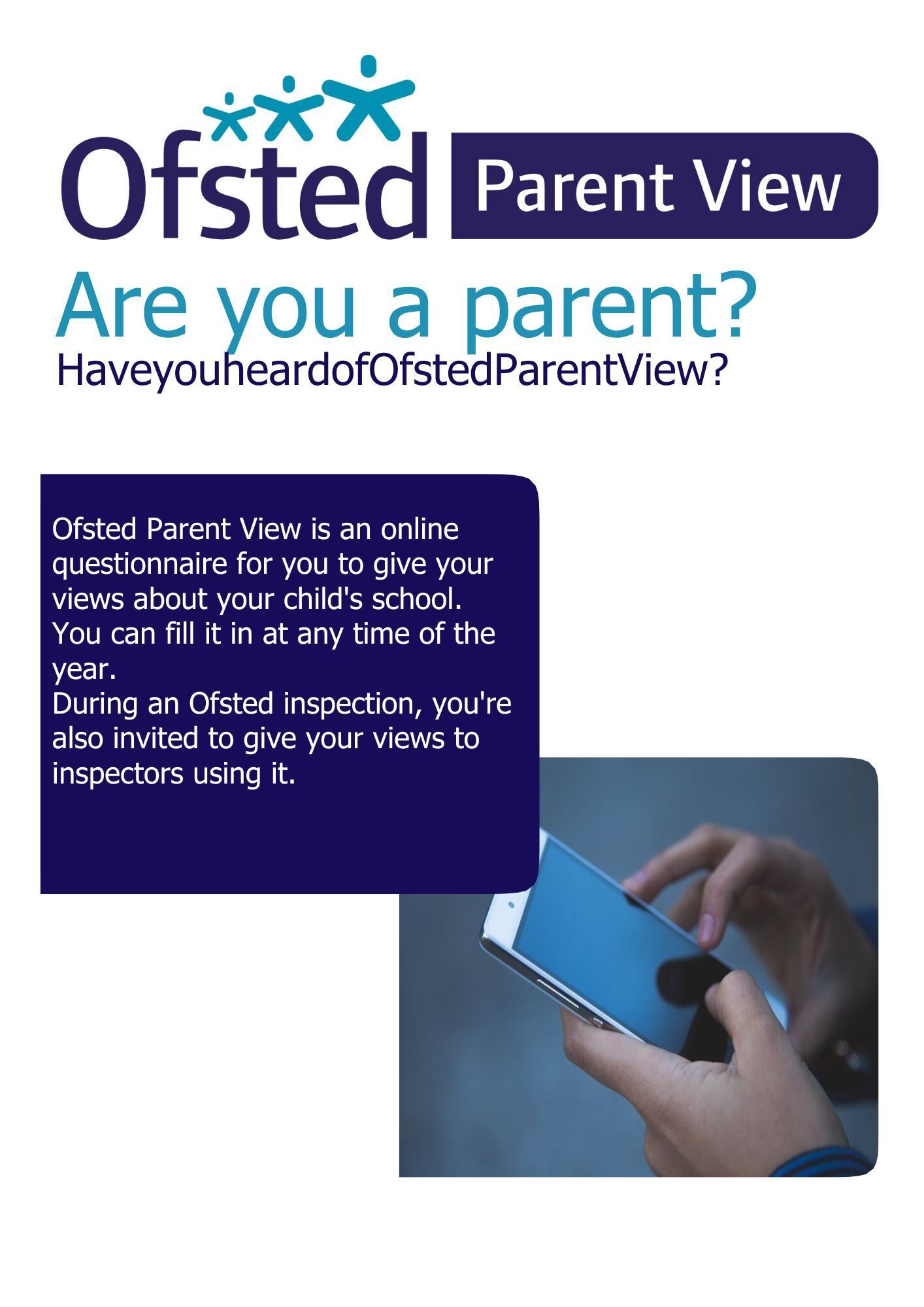 Ofsted Parent View poster pdf